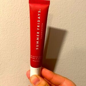 Summer Fridays cherry lip balm (swatched)